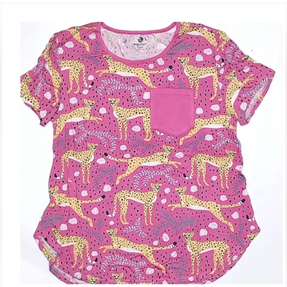 NWTS Pink Leopard Party Matching Pajama Set made by MarleyLilly. Women’s size XL - Picture 1 of 10